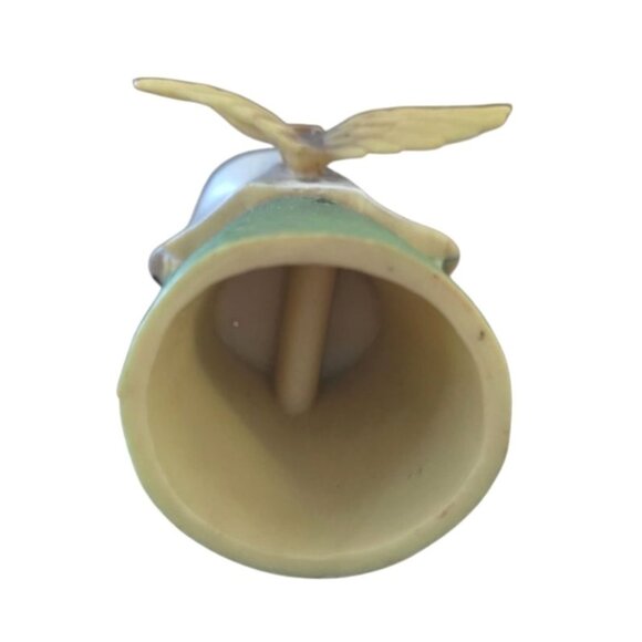 Vintage Hard Plastic Alpine Angel Girl Holding Dove Ornament Hong Kong - Picture 6 of 7